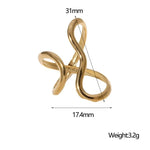 Gold Plated Stainless Steel Open Ring