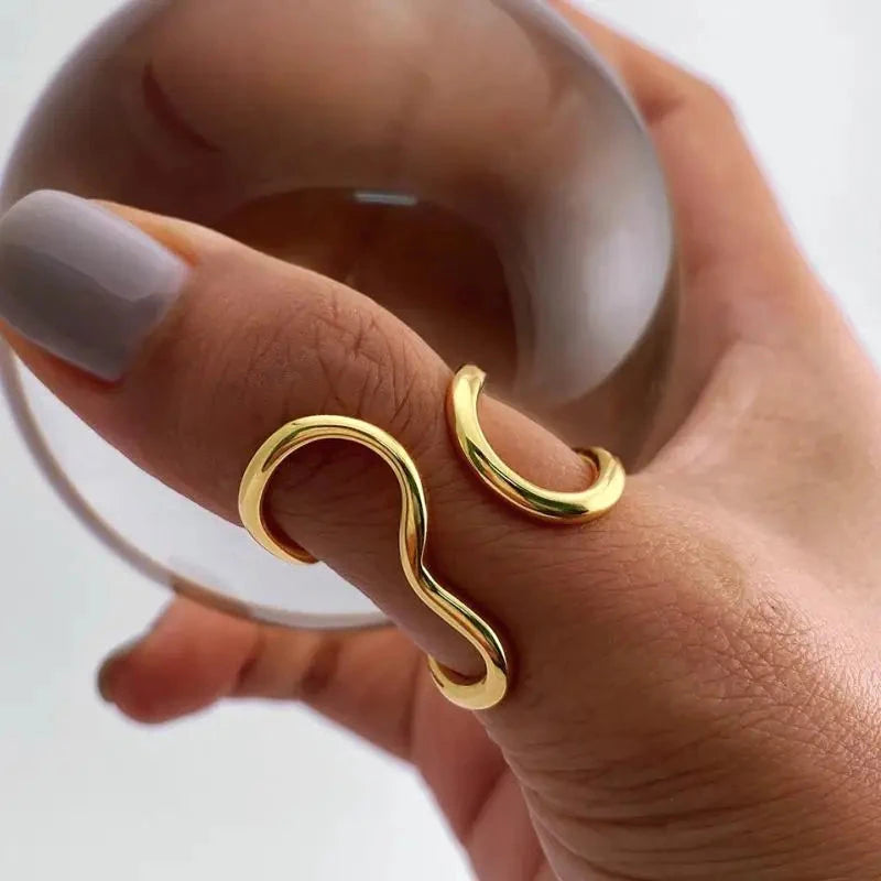 Gold Plated Stainless Steel Open Ring
