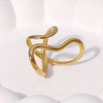Gold Plated Stainless Steel Open Ring