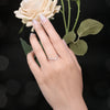 V-shaped ring with infinite shine