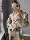 Ivory Symphony Double-Breasted Jacket