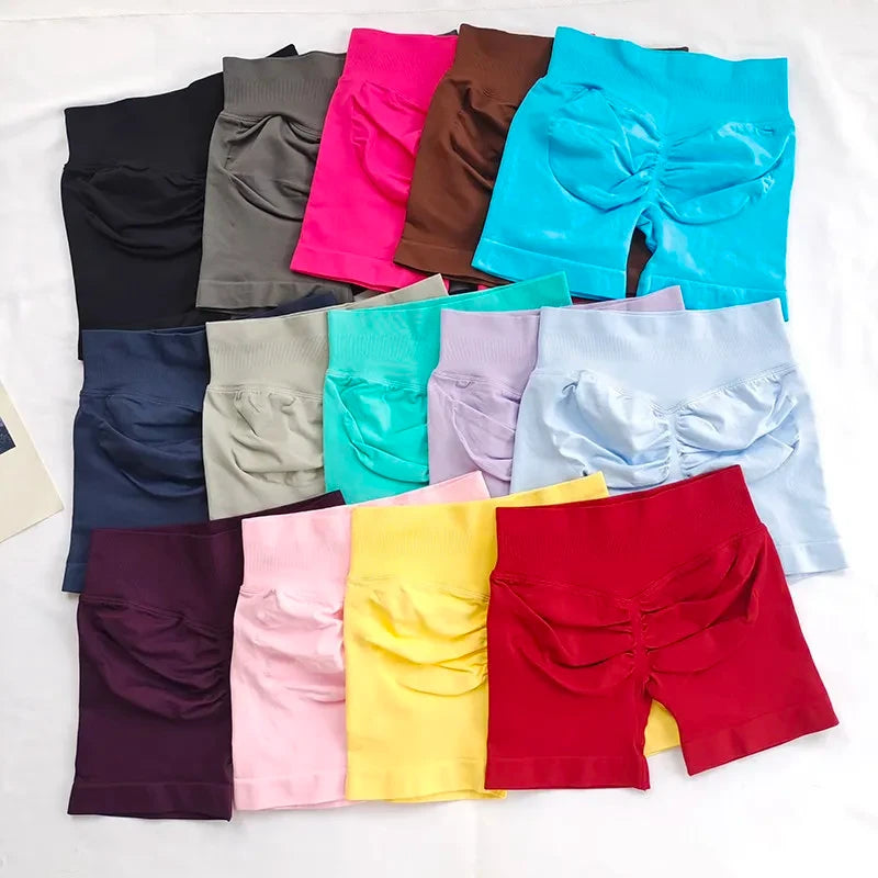 High-Waisted Seamless Fitness Shorts