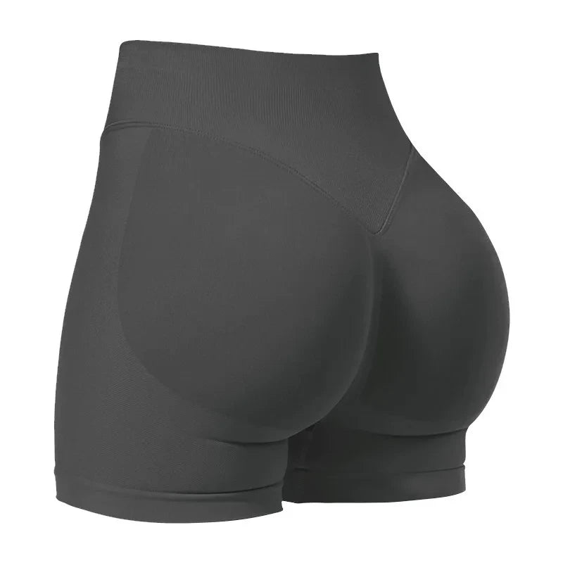 High-Waisted Seamless Fitness Shorts