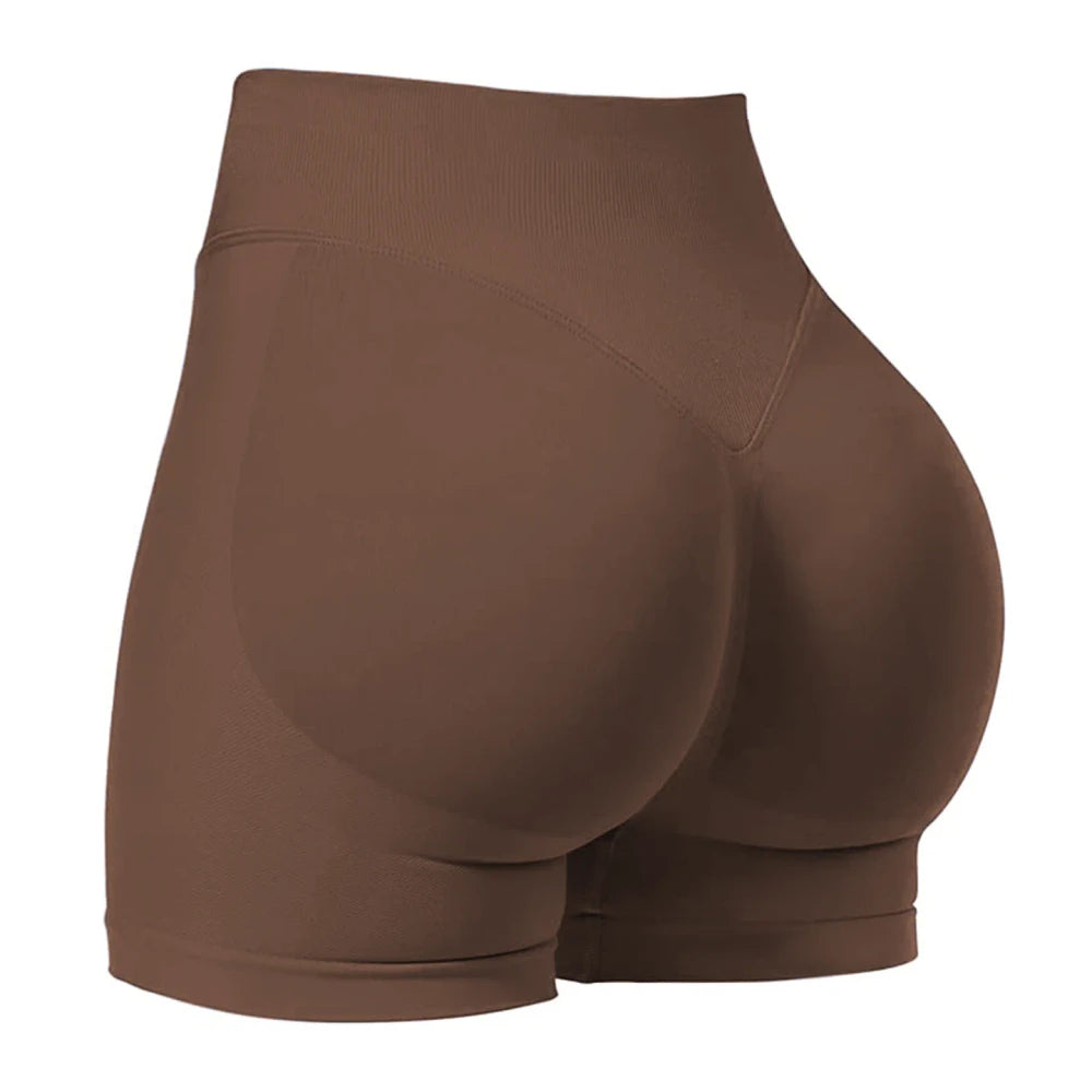 High-Waisted Seamless Fitness Shorts