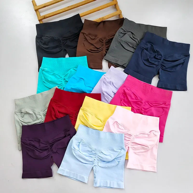 High-Waisted Seamless Fitness Shorts