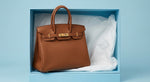 Leather Birkin-style bag