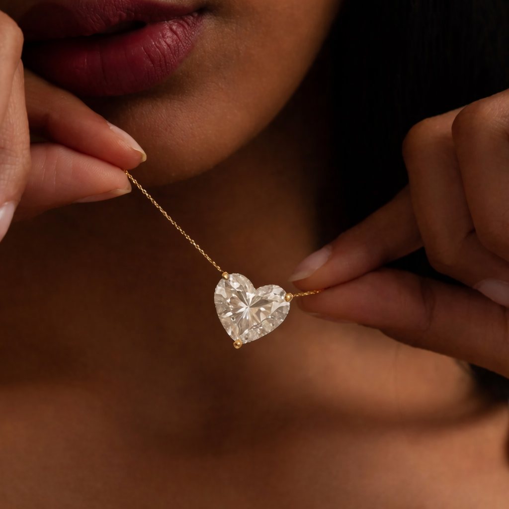 Infinite Heart Moissanite Pendant