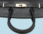Leather Birkin-style bag