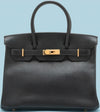 Leather Birkin-style bag