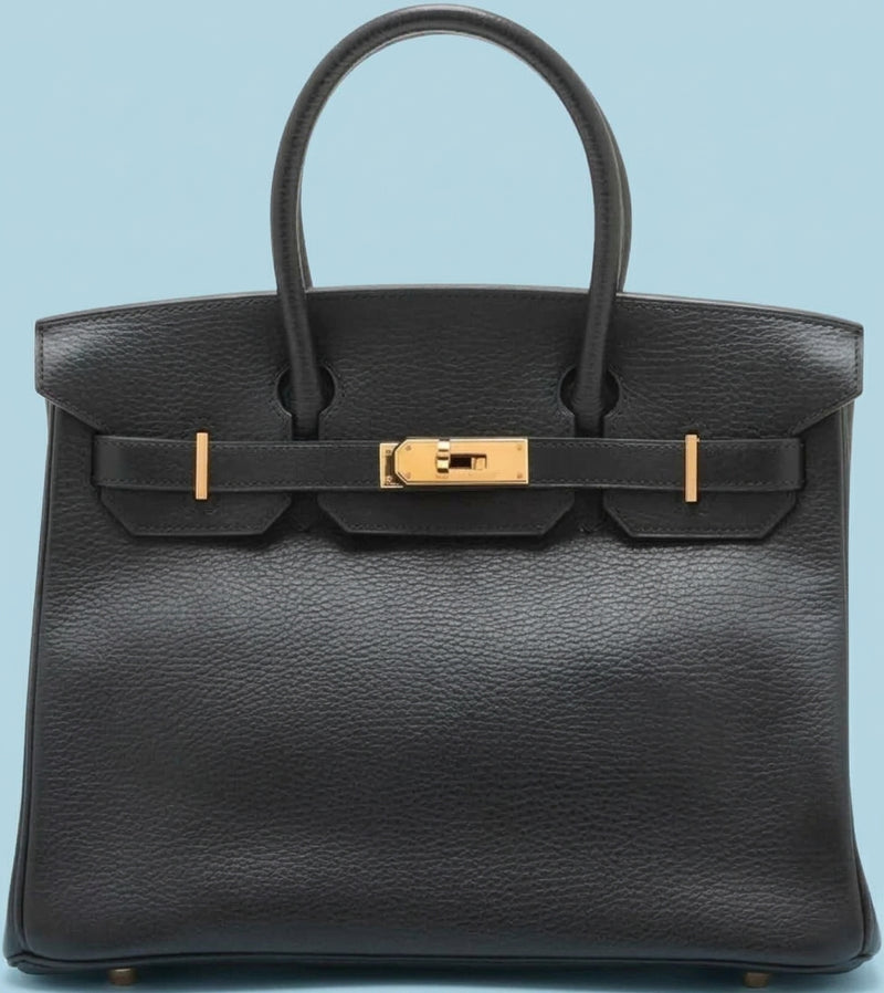 Leather Birkin-style bag
