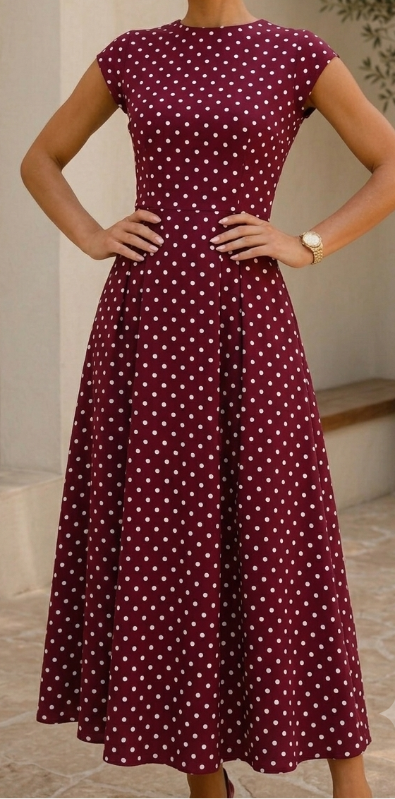 Midnight Dot Maxi Dress