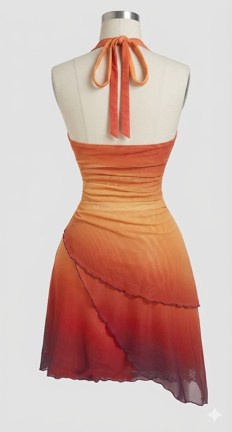 Sunset Gradient Sheath Dress