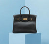 Leather Birkin-style bag