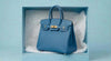 Leather Birkin-style bag