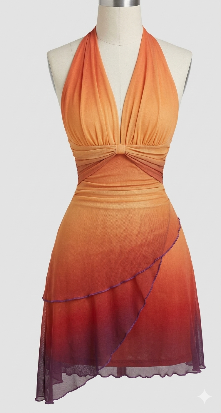 Sunset Gradient Sheath Dress