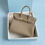 Leather Birkin-style bag