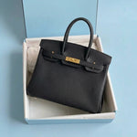 Leather Birkin-style bag