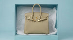 Leather Birkin-style bag