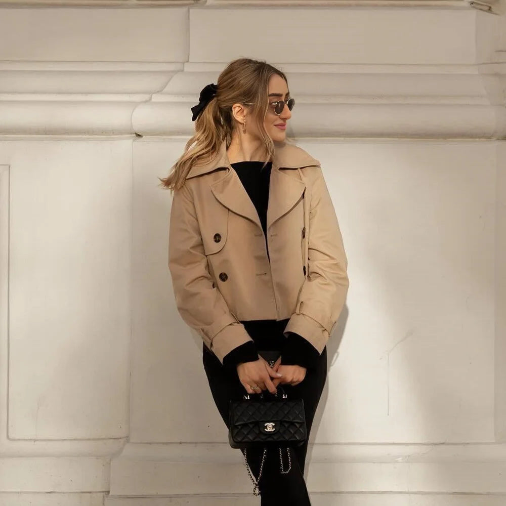 Urban Marfim Double-Breasted Jacket