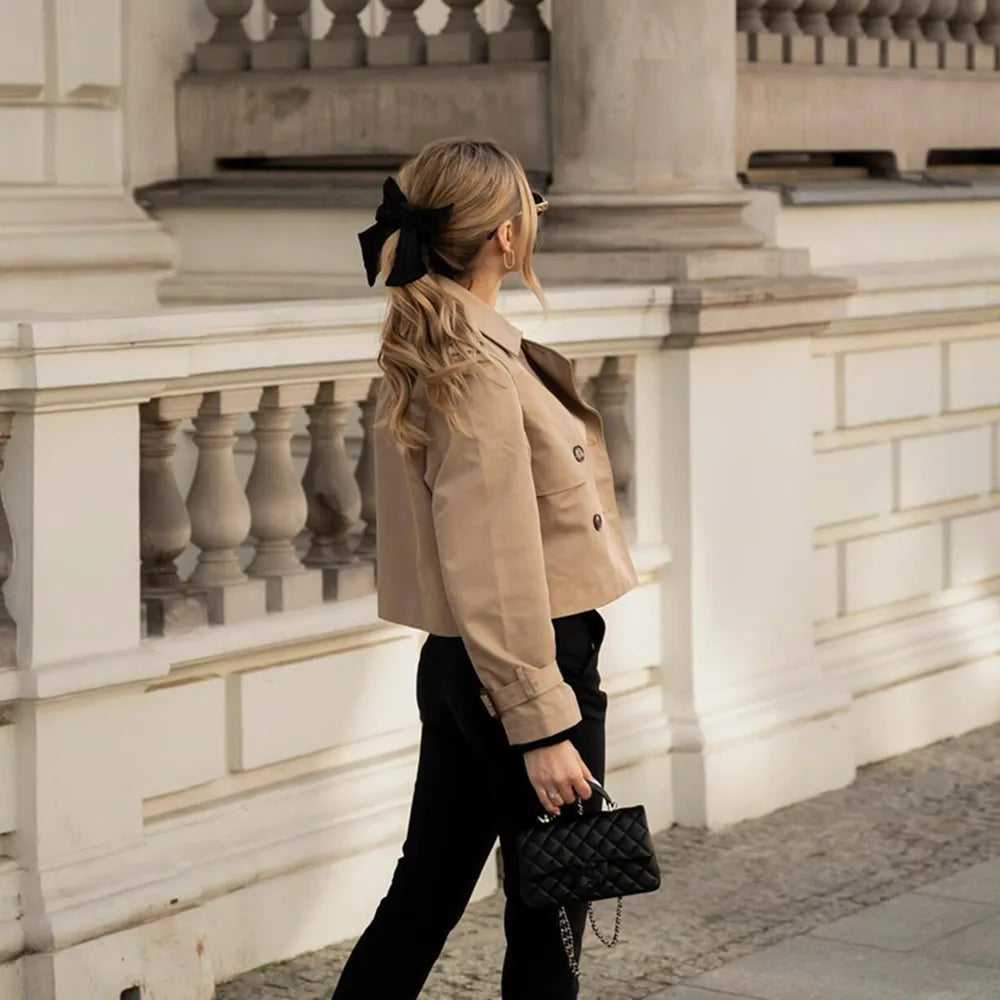 Urban Marfim Double-Breasted Jacket
