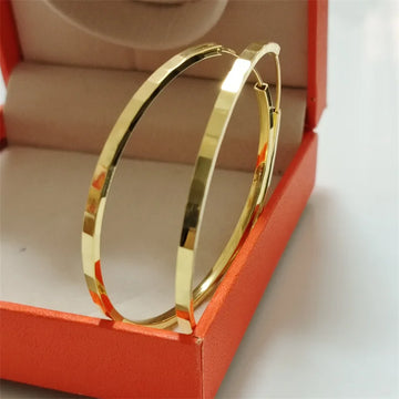 Bold Architectural Gold Hoops