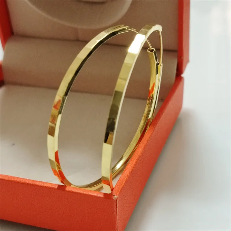 Bold Architectural Gold Hoops