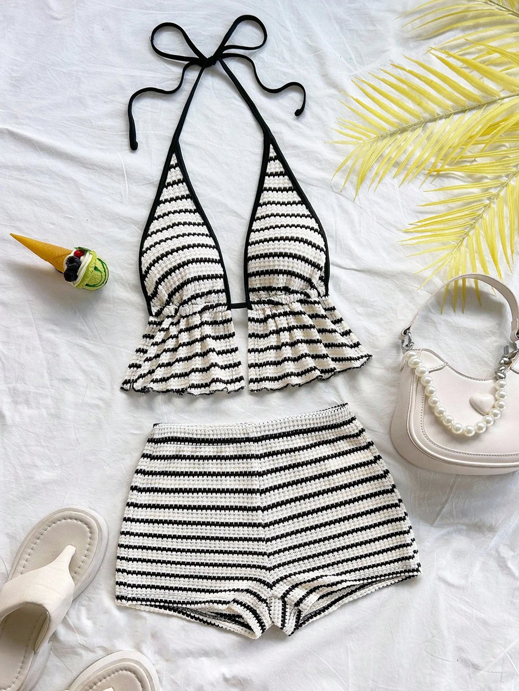 Striped Azure Resort Set