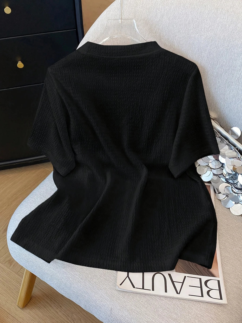 Sculpted Bloom Tee Top