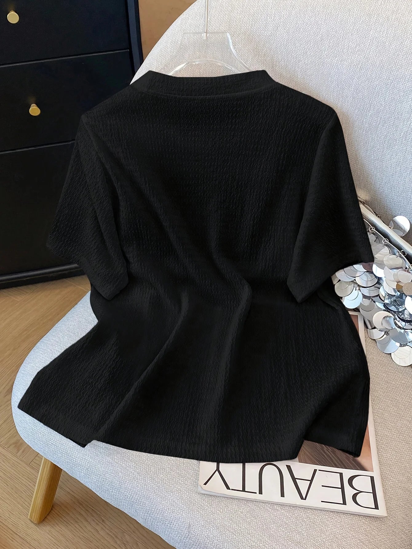 Sculpted Bloom Tee Top