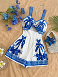 Azure Hollow-Out Jumpsuit