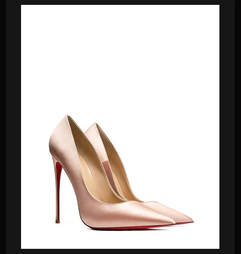 Midnight Silk Stiletto Shoes