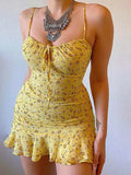 Azure Breeze Artisanal Mini Dress