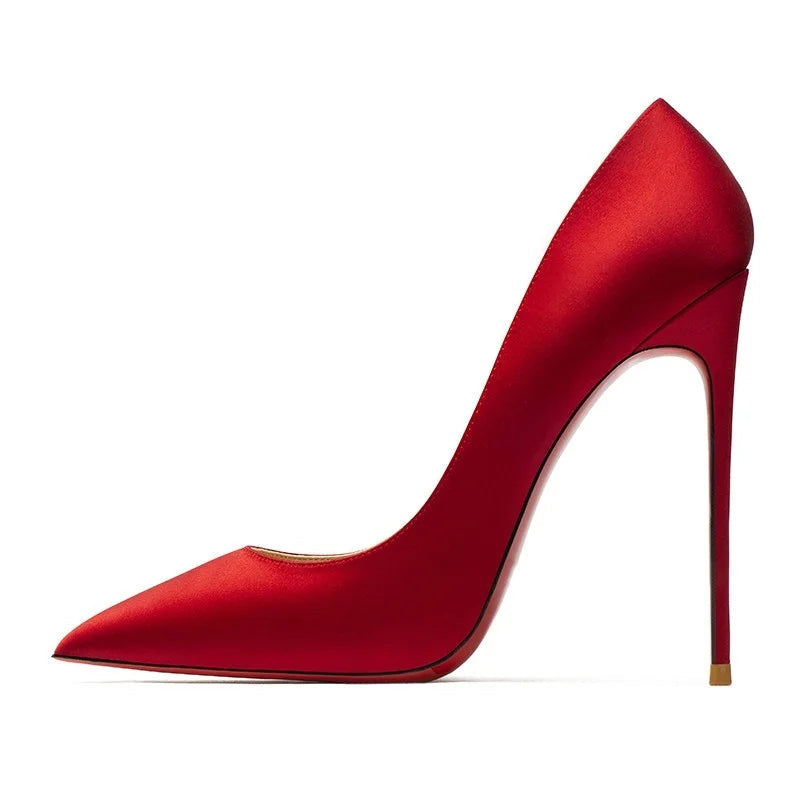 Midnight Silk Stiletto Shoes
