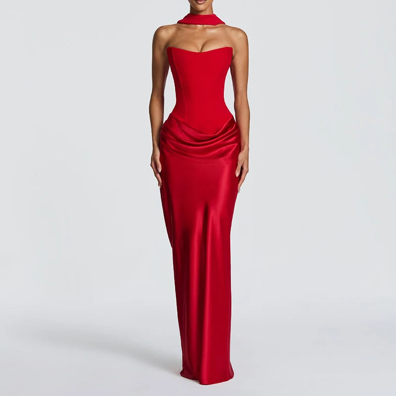 The Sunset Serenade Empire Gown