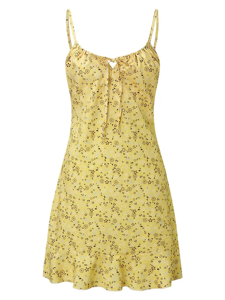 Azure Breeze Artisanal Mini Dress