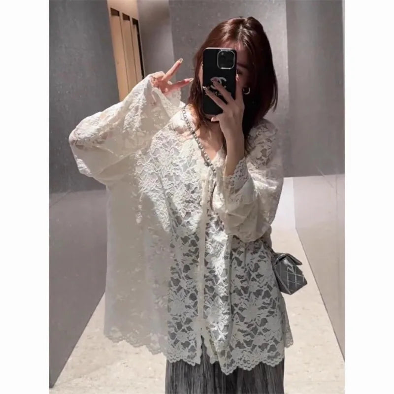 Nostalgic Sheer Party Shirt