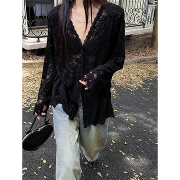 Nostalgic Sheer Party Shirt