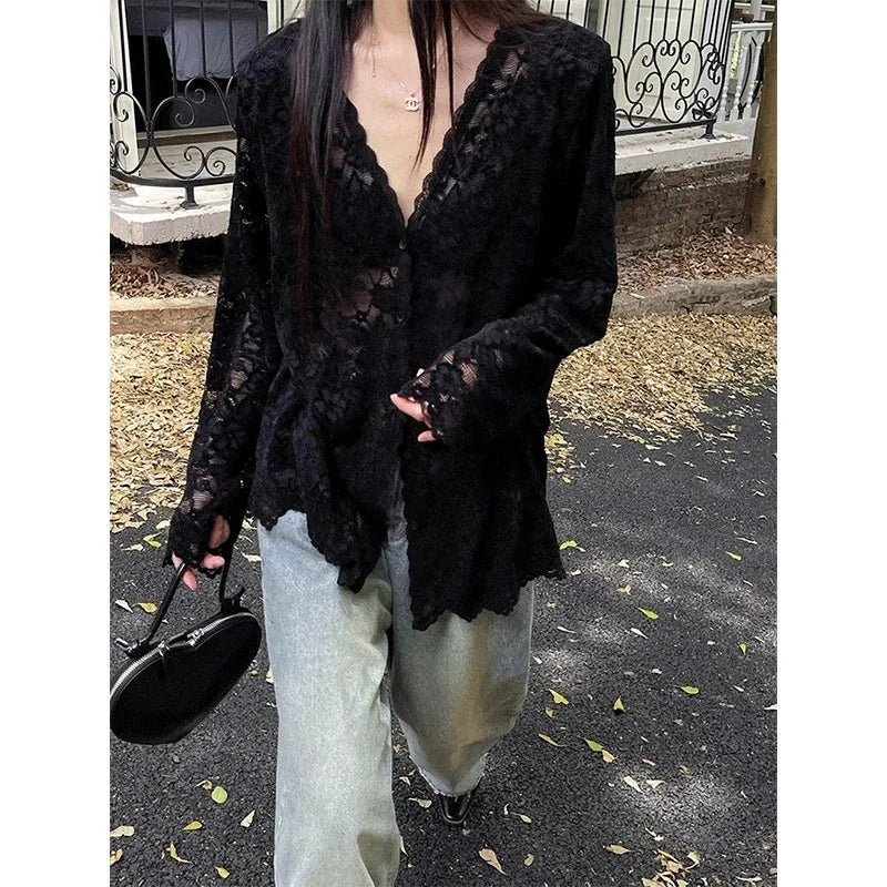 Nostalgic Sheer Party Shirt