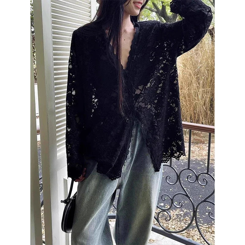 Nostalgic Sheer Party Shirt