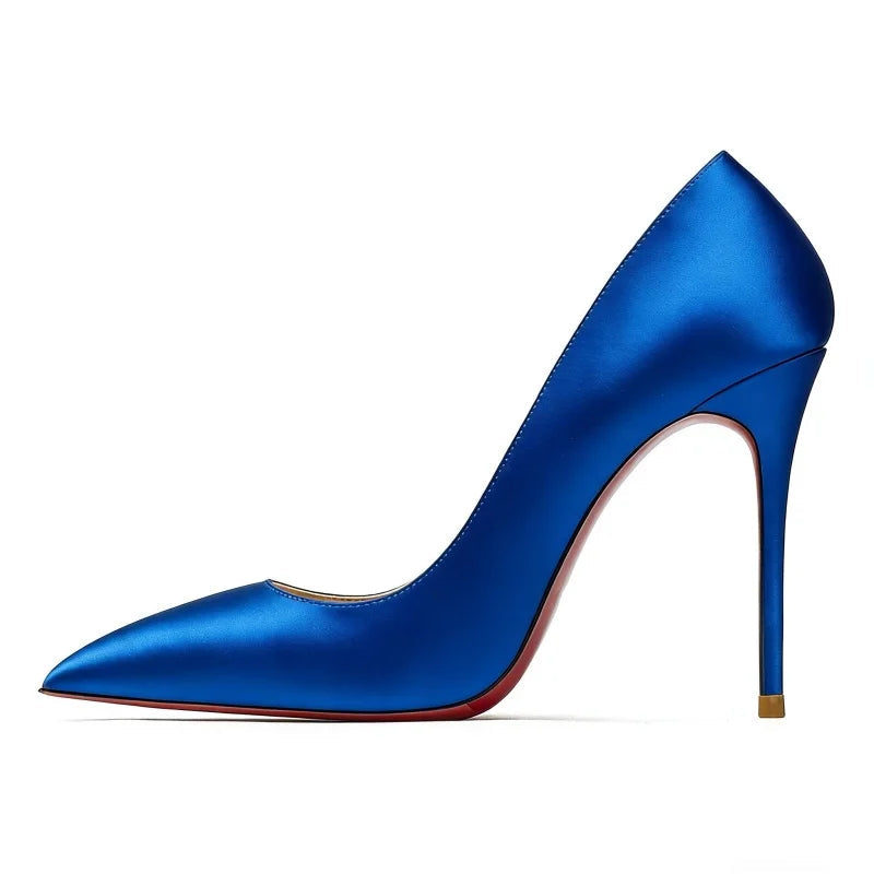 Midnight Silk Stiletto Shoes