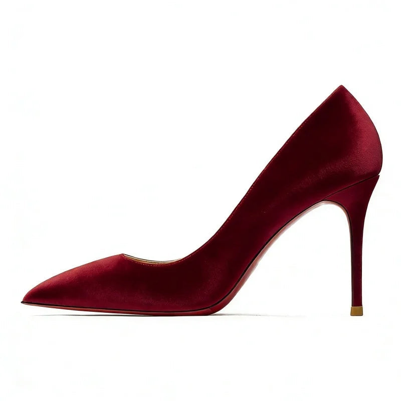 Midnight Silk Stiletto Shoes