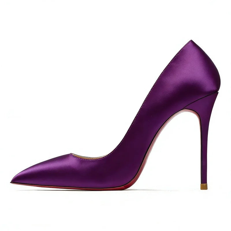 Midnight Silk Stiletto Shoes