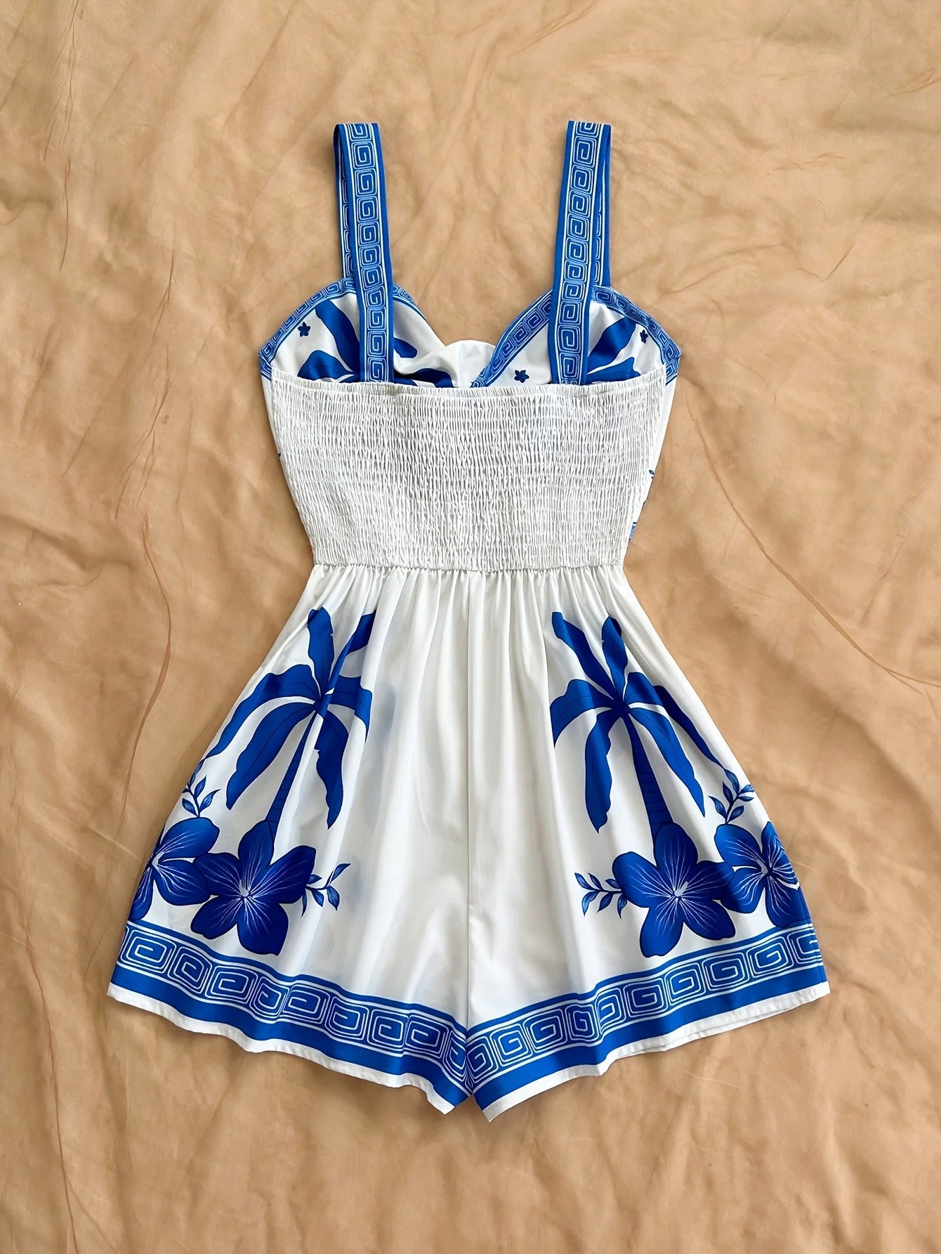 Azure Hollow-Out Jumpsuit