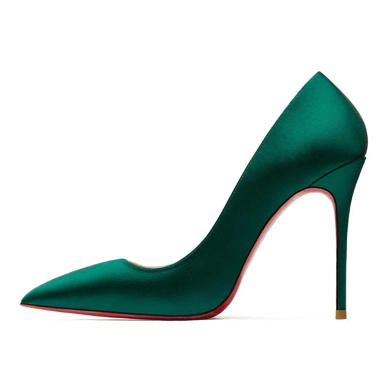Midnight Silk Stiletto Shoes