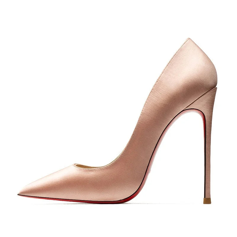 Midnight Silk Stiletto Shoes