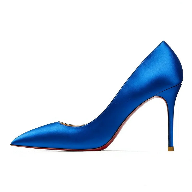 Midnight Silk Stiletto Shoes