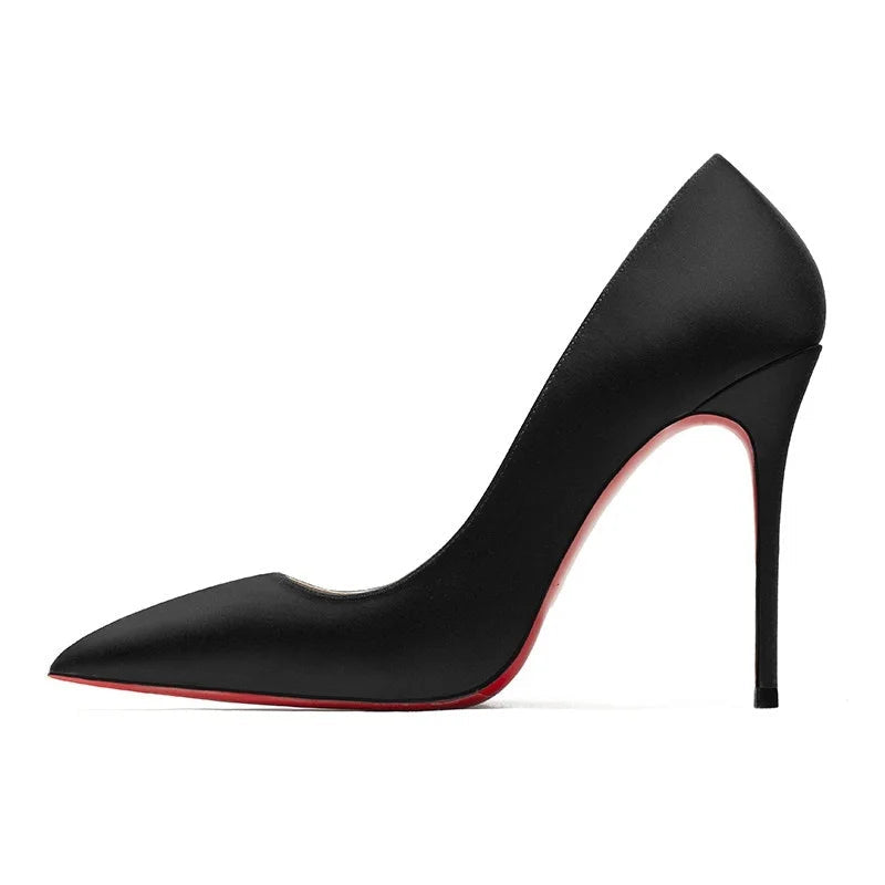 Midnight Silk Stiletto Shoes