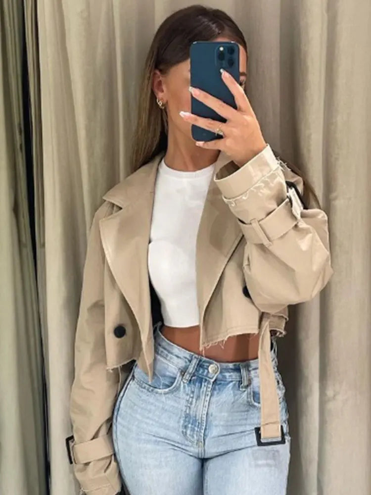Ivory Symphony Double-Breasted Jacket