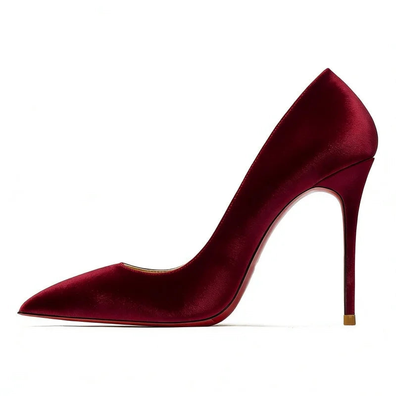 Midnight Silk Stiletto Shoes