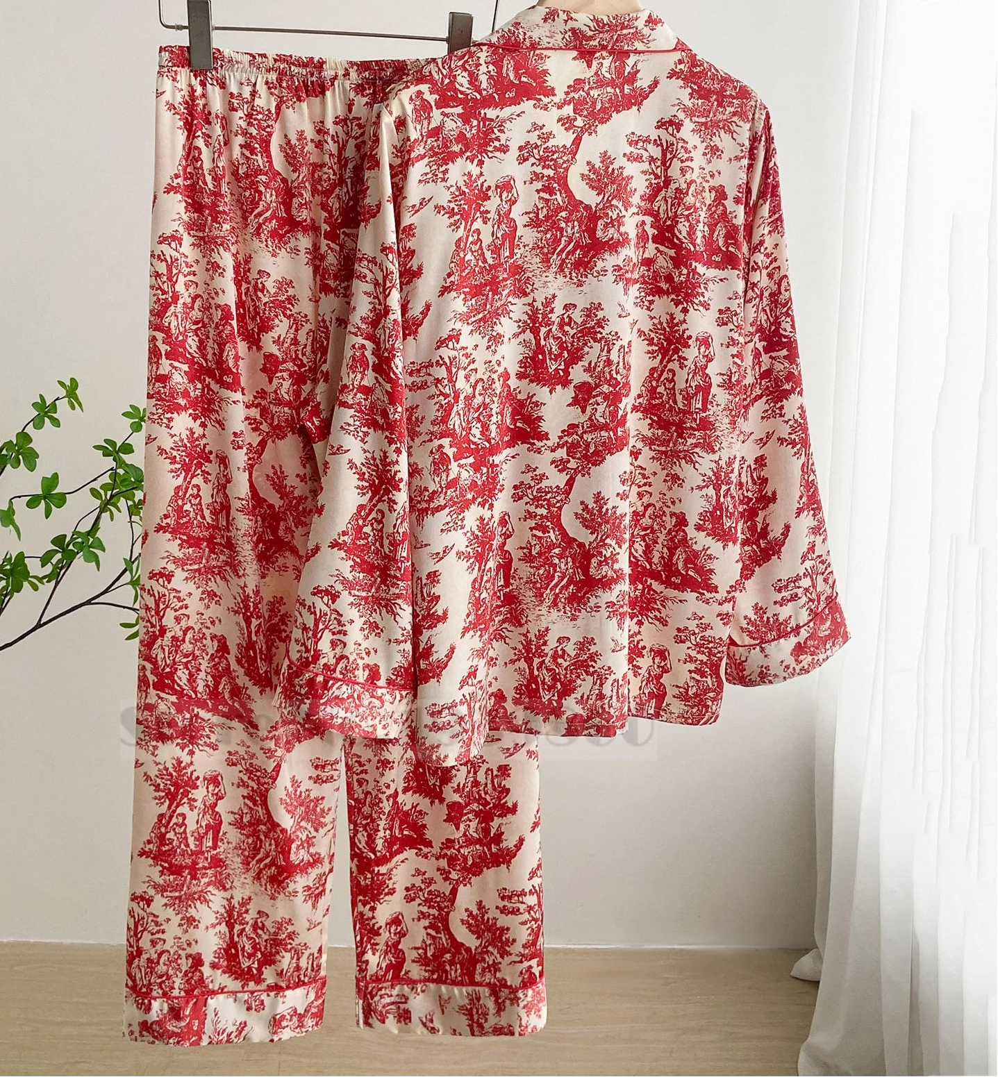 Midnight Bloom Satin Set